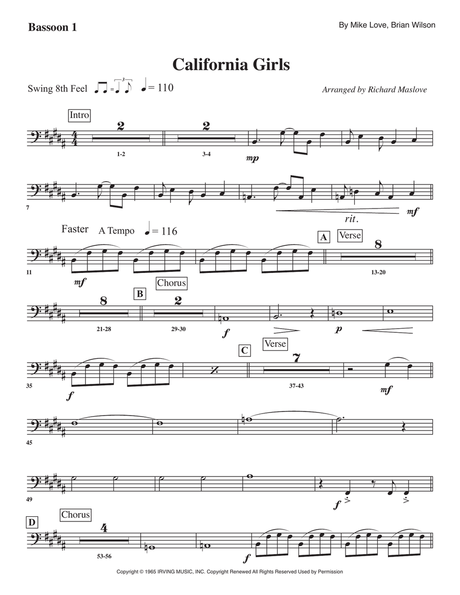 California Girls California Girls Full Orchestra scores gallery preview page 3