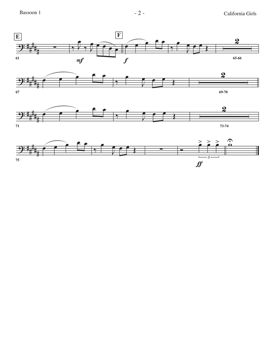 California Girls California Girls Full Orchestra scores gallery preview page 4