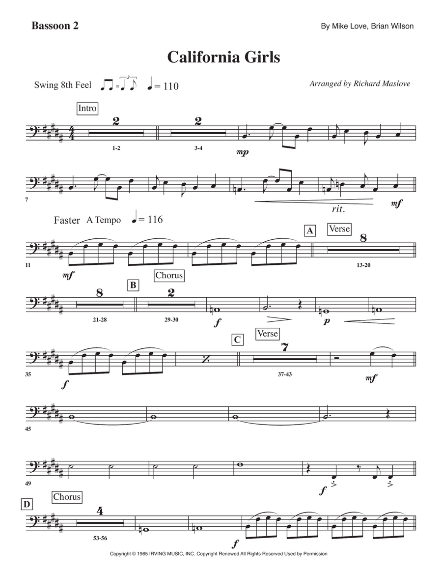 California Girls California Girls Full Orchestra scores gallery preview page 5