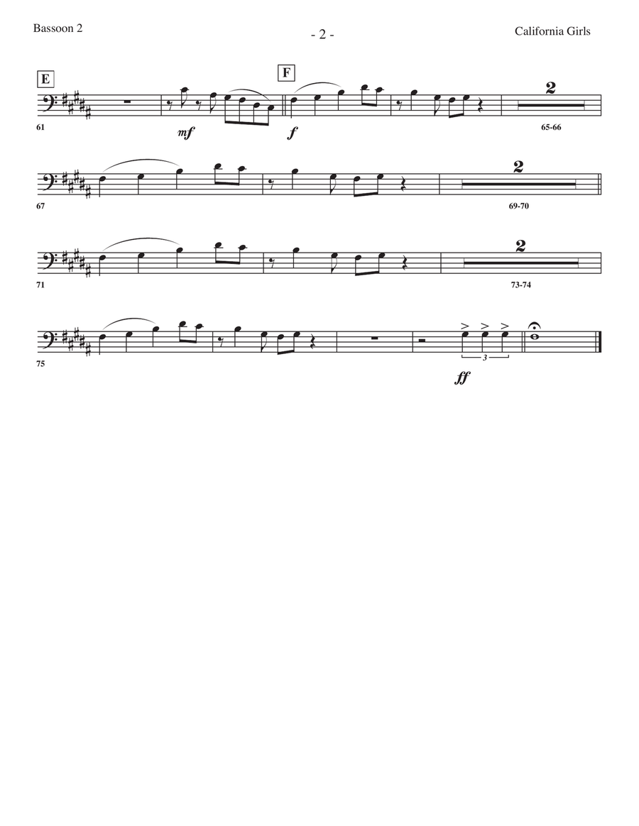 California Girls California Girls Full Orchestra scores gallery preview page 6