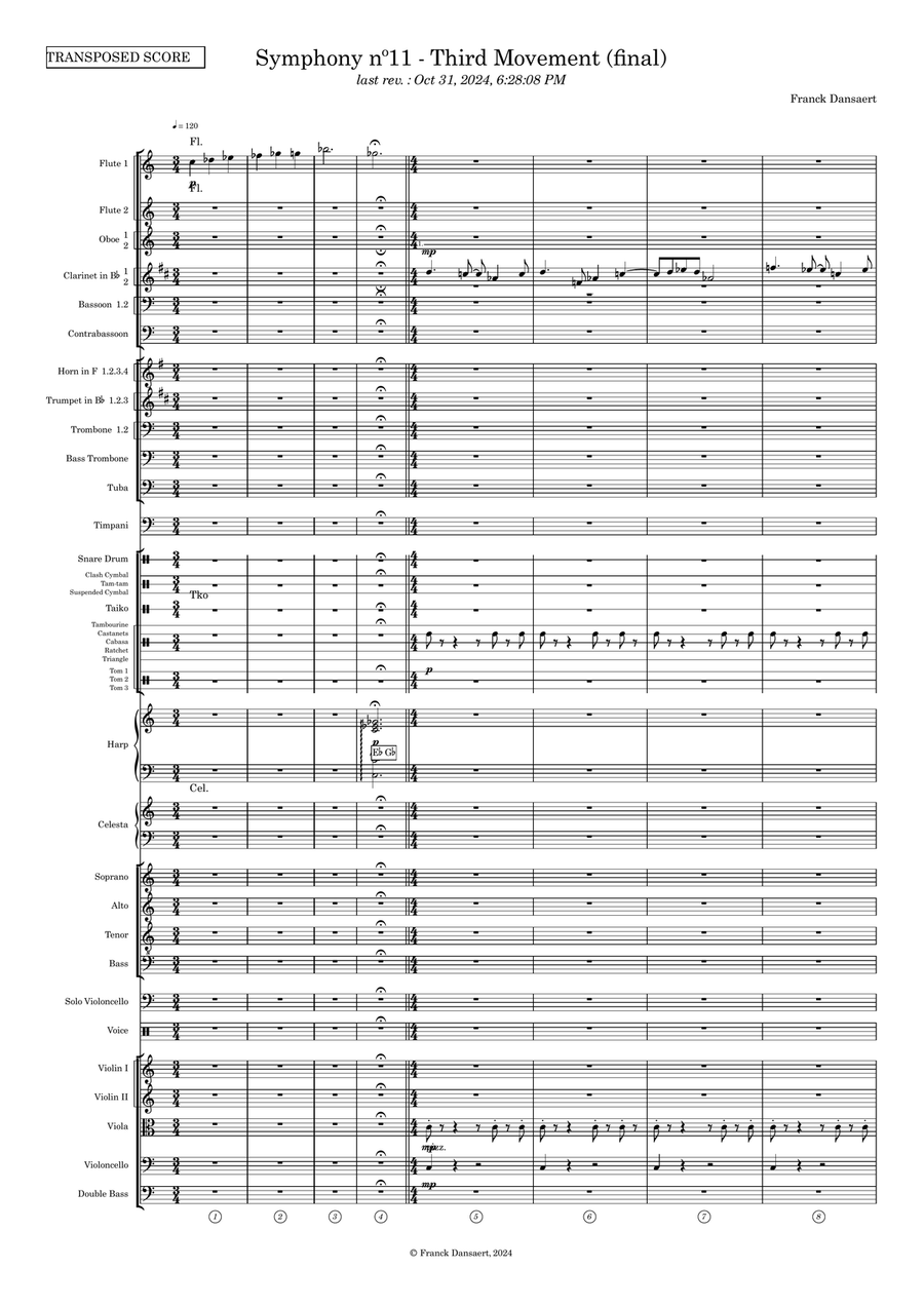 Symphony nº11 (third movement) Full Orchestra scores gallery preview page 2