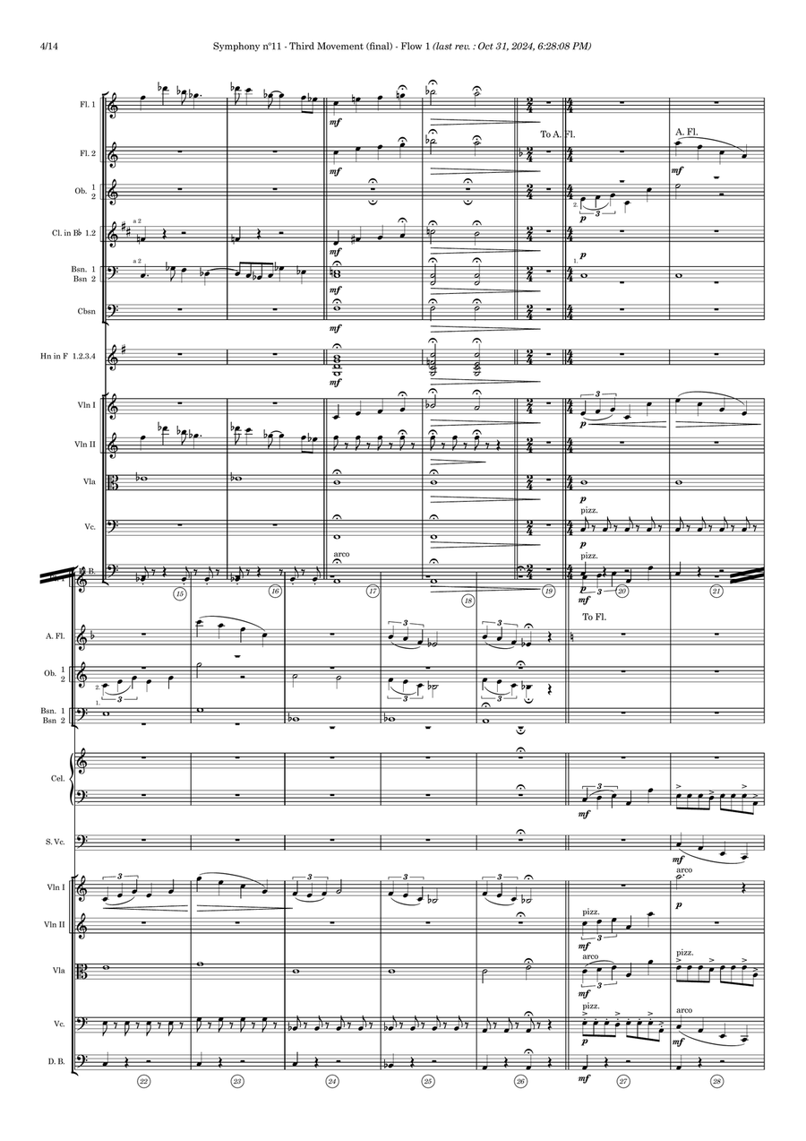 Symphony nº11 (third movement) Full Orchestra scores gallery preview page 4