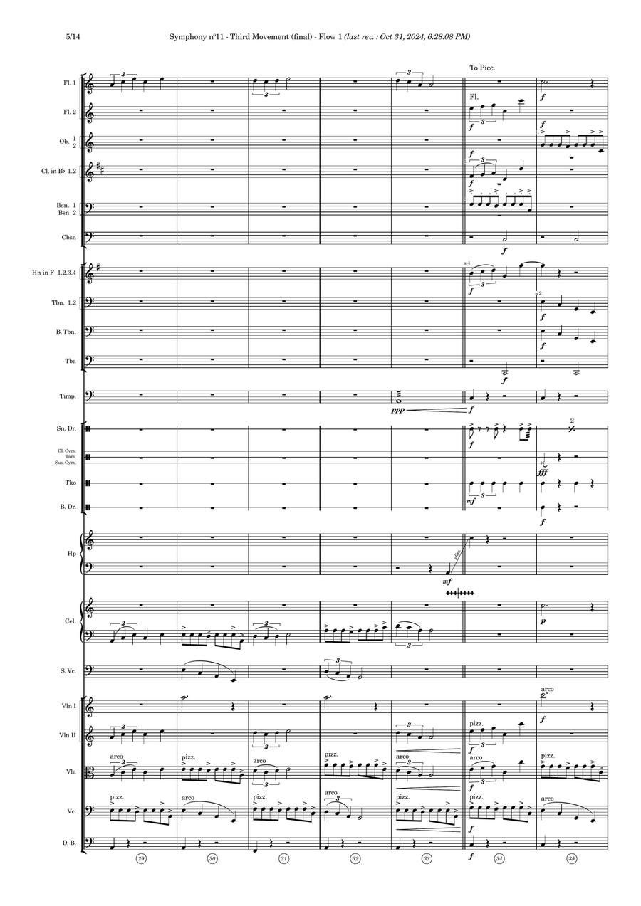 Symphony nº11 (third movement) Full Orchestra scores gallery preview page 5