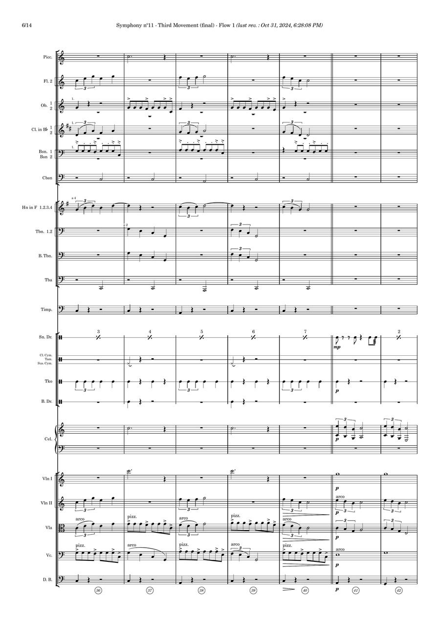 Symphony nº11 (third movement) Full Orchestra scores gallery preview page 6