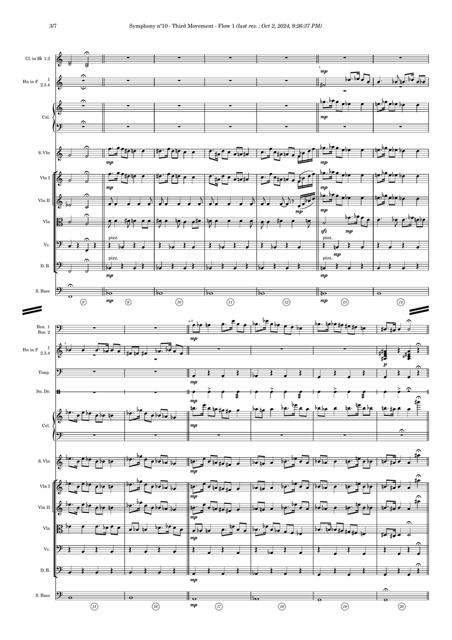 Symphony nº10 (third movement) Full Orchestra scores gallery preview page 3