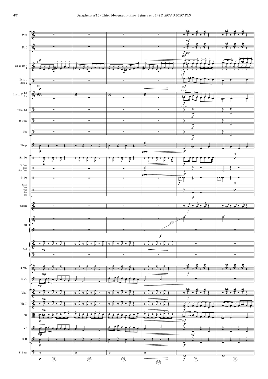 Symphony nº10 (third movement) Full Orchestra scores gallery preview page 4