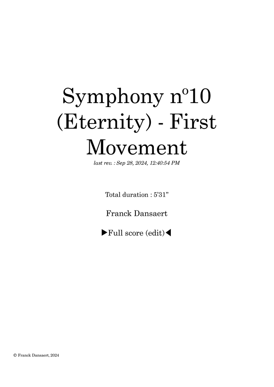 Symphony nº10 (first movement) Full Orchestra scores gallery preview page 1