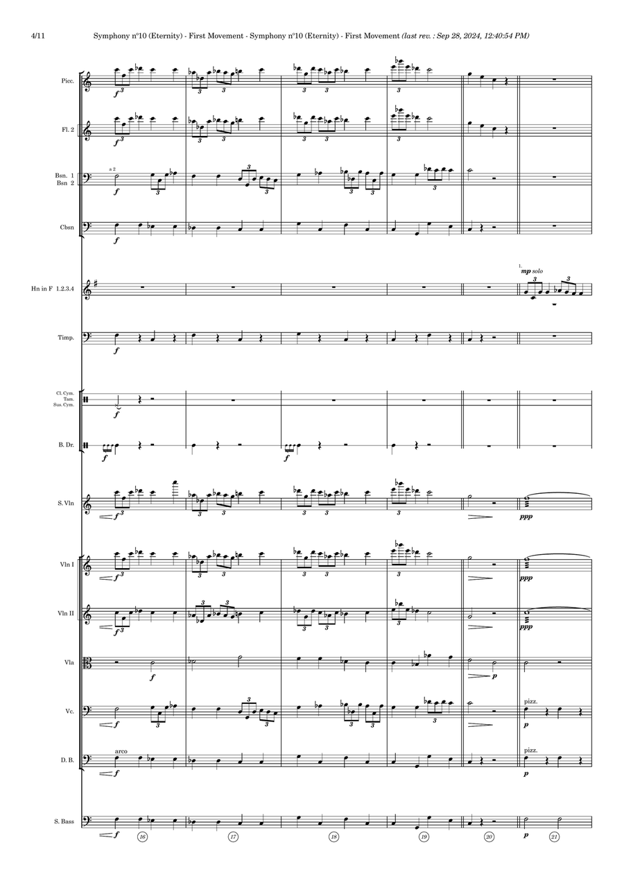 Symphony nº10 (first movement) Full Orchestra scores gallery preview page 4