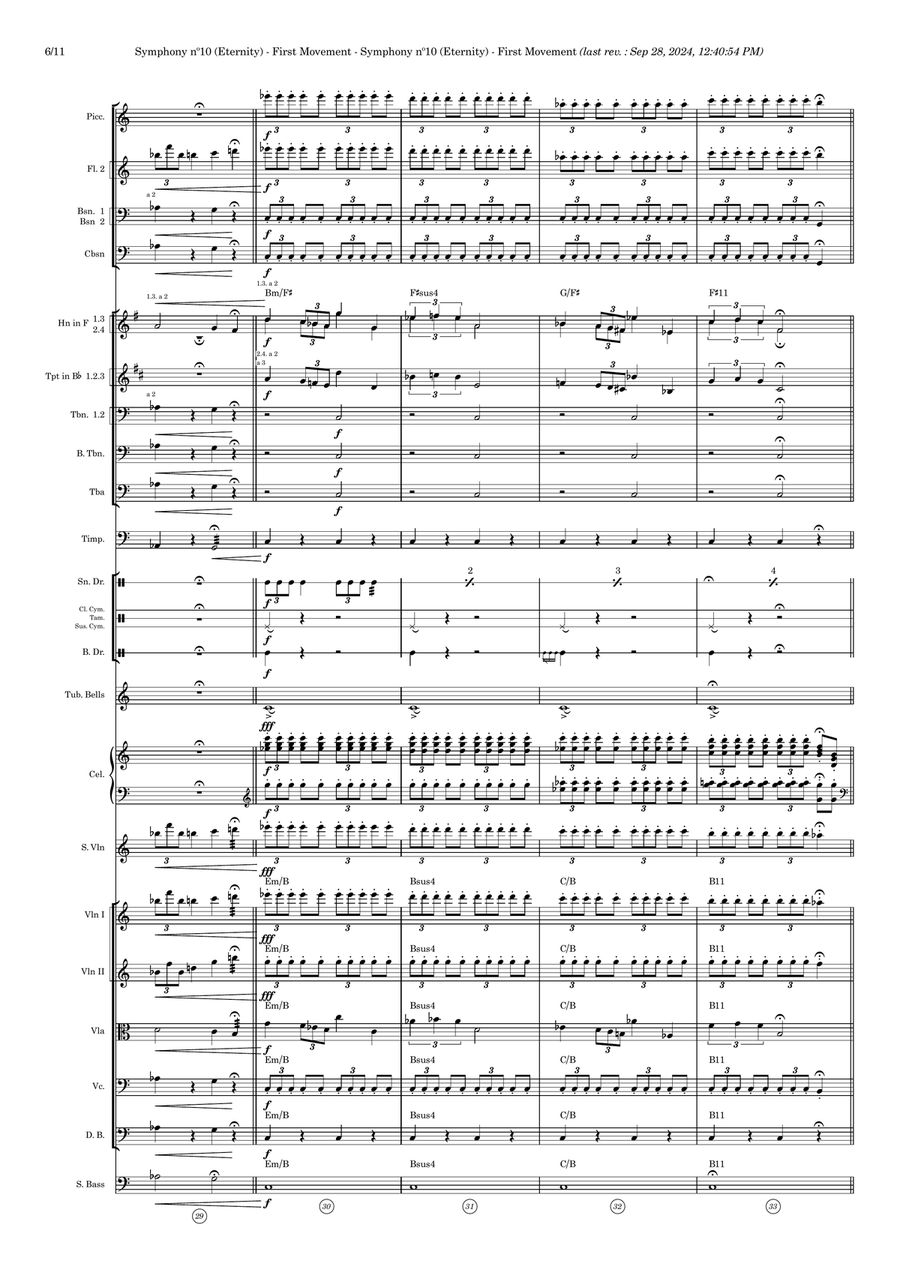Symphony nº10 (first movement) Full Orchestra scores gallery preview page 6