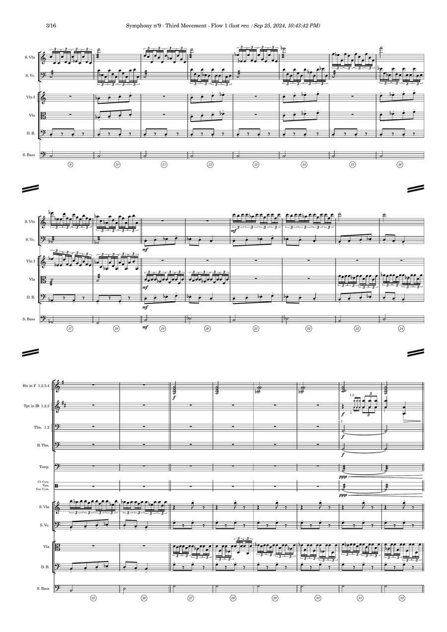 Symphony nº9 (third movement) Full Orchestra scores gallery preview page 3
