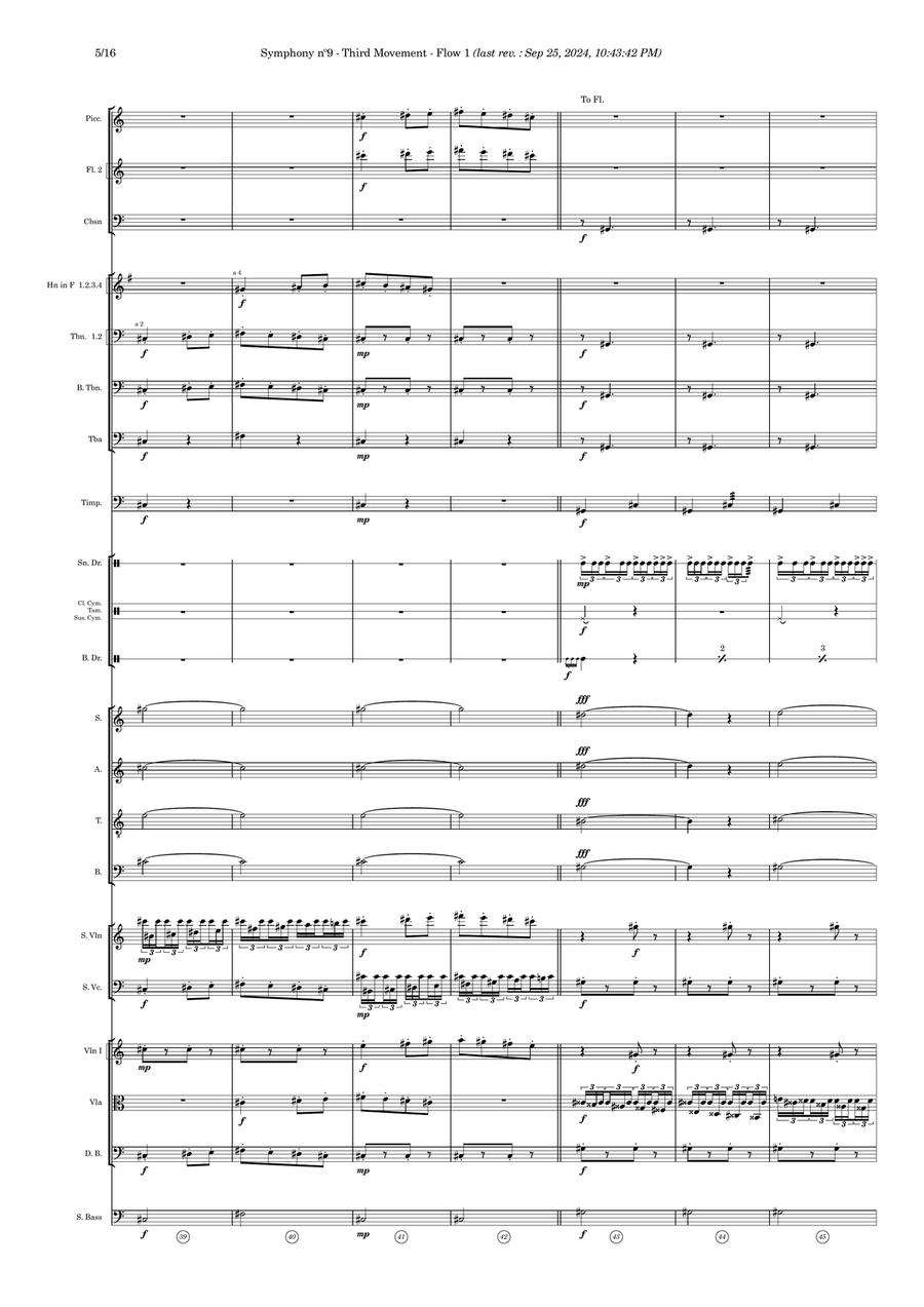 Symphony nº9 (third movement) Full Orchestra scores gallery preview page 5