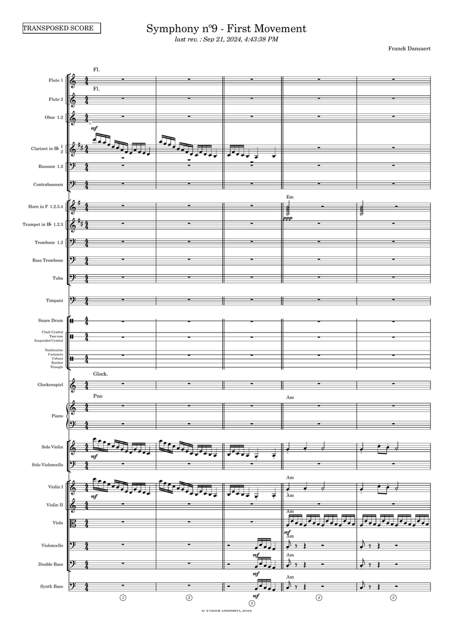 Symphony nº9 (first movement) Full Orchestra scores gallery preview page 2