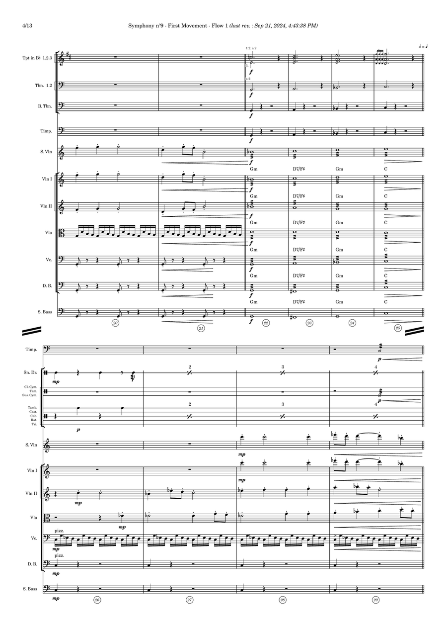 Symphony nº9 (first movement) Full Orchestra scores gallery preview page 4
