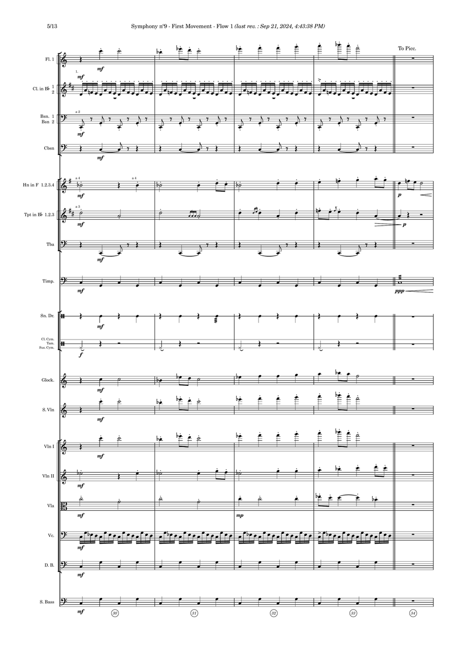 Symphony nº9 (first movement) Full Orchestra scores gallery preview page 5