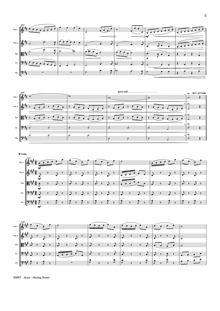 JEUX - STRING QUARTET String Quartet scores gallery preview page 6