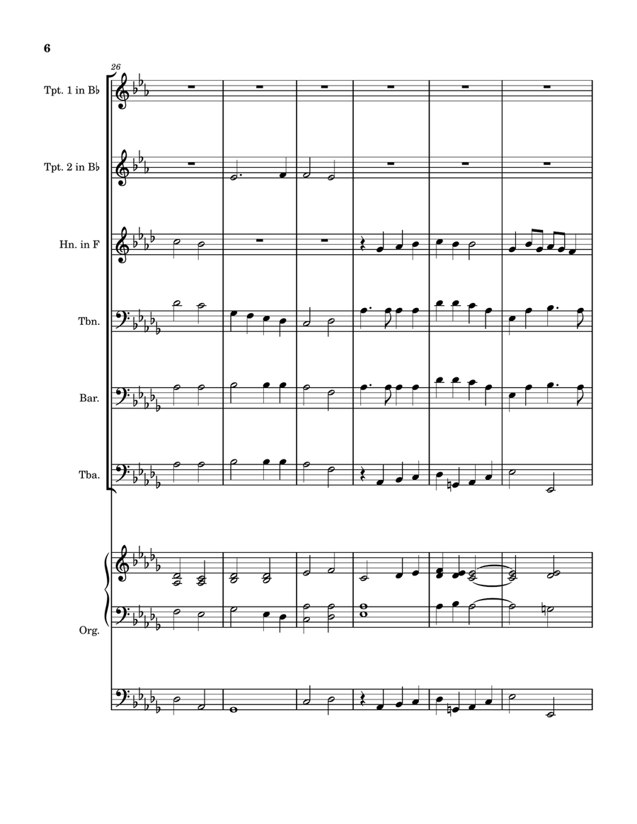 Holy, Holy, Holy: Hymn prelude on NICAEA for brass quintet and organ Brass Quintet scores gallery preview page 6