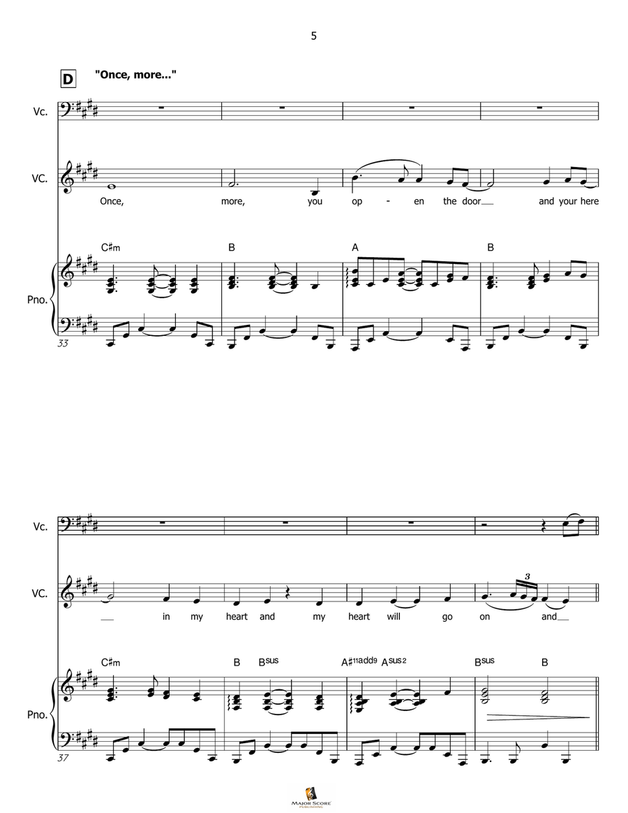 My Heart Will Go On (Love Theme From 'titanic') Small Ensemble scores gallery preview page 6