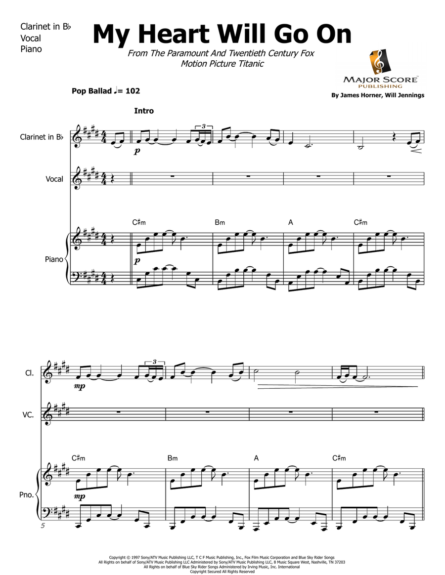 My Heart Will Go On (Love Theme From 'titanic') Small Ensemble scores gallery preview page 2