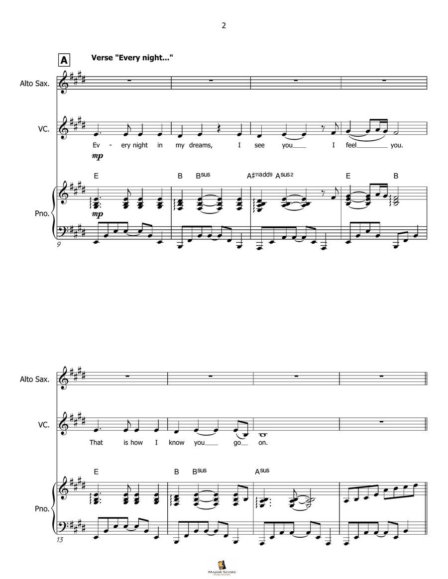 My Heart Will Go On (Love Theme From 'titanic') Small Ensemble scores gallery preview page 3