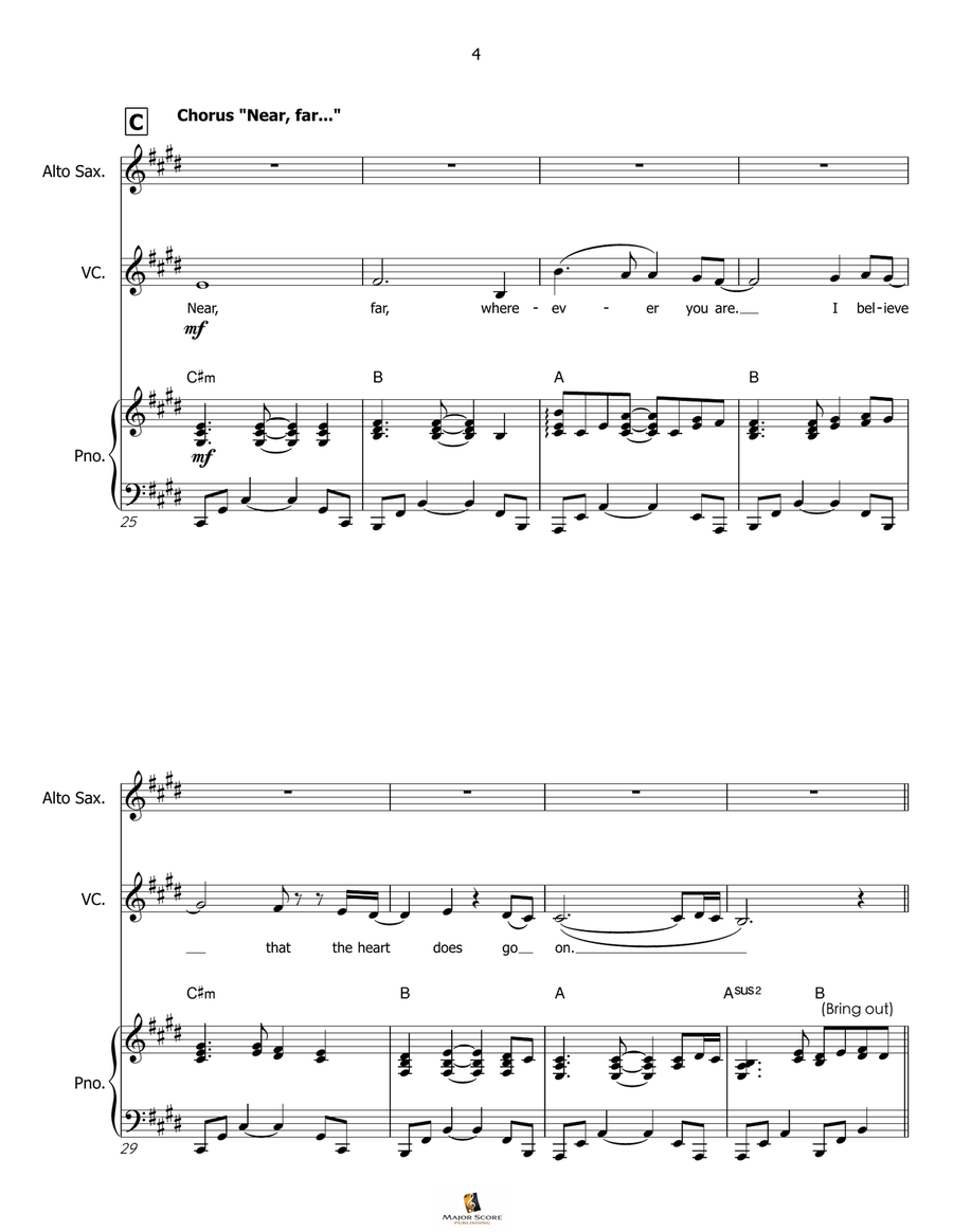 My Heart Will Go On (Love Theme From 'titanic') Small Ensemble scores gallery preview page 5