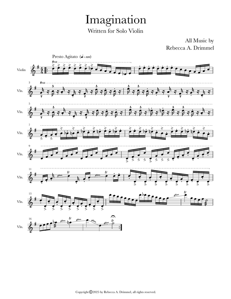 Imagination Imagination Violin Solo scores gallery preview page 1