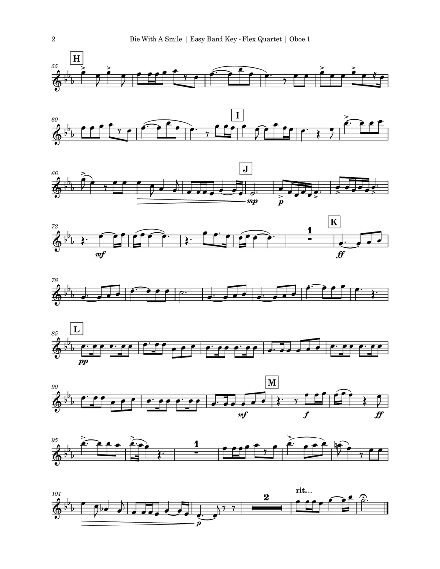 Die With A Smile Small Ensemble scores gallery preview page 6