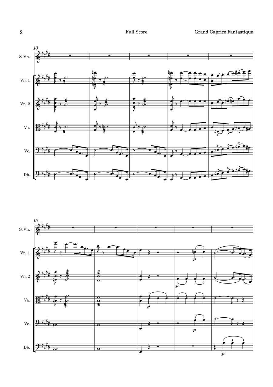 Wieniawski Grand Caprice Fantastique Op 1 for Violin and String Orchestra String Orchestra scores gallery preview page 3