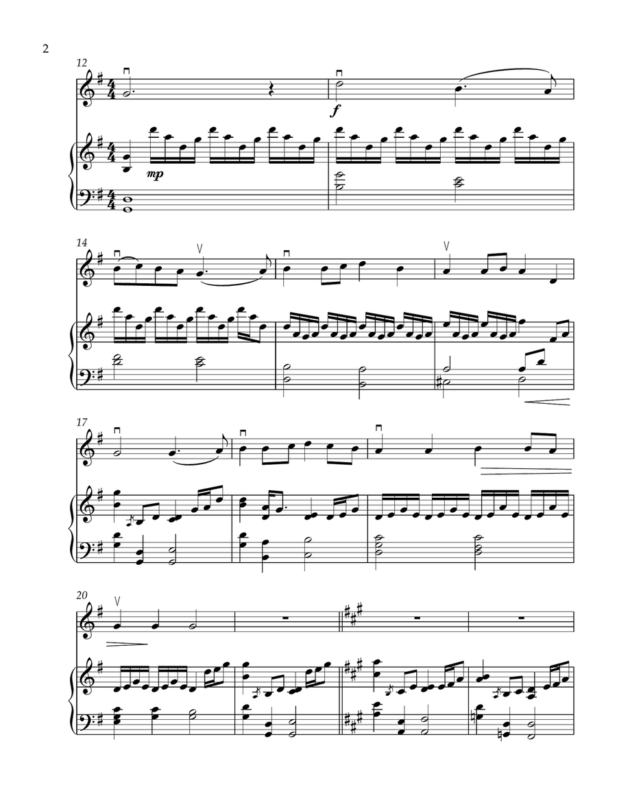 Simple Gifts - Piano and Violin Chamber Music scores gallery preview page 2
