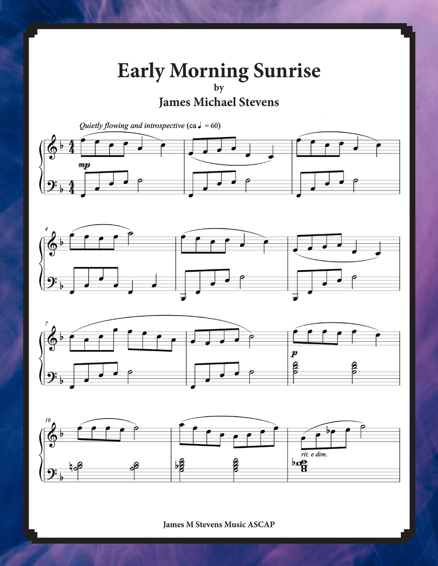 Early Morning Sunrise Early Morning Sunrise Piano Solo scores gallery preview page 1