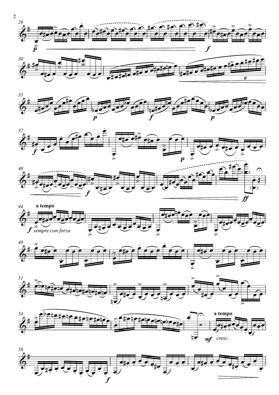 Radovan Stojanović - Hommage a Cavallini (Viva la Cavallini) Clarinet B-Flat Clarinet scores gallery preview page 2