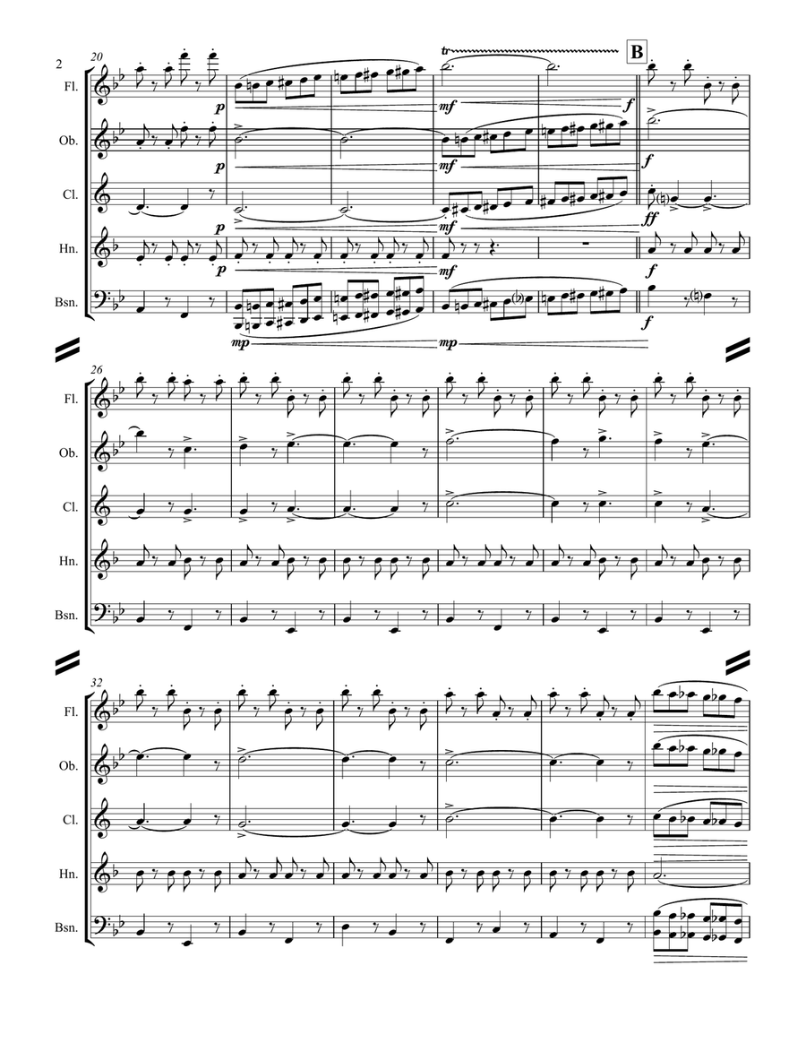 March Grandioso (for Woodwind Quintet) Woodwind Quintet scores gallery preview page 3