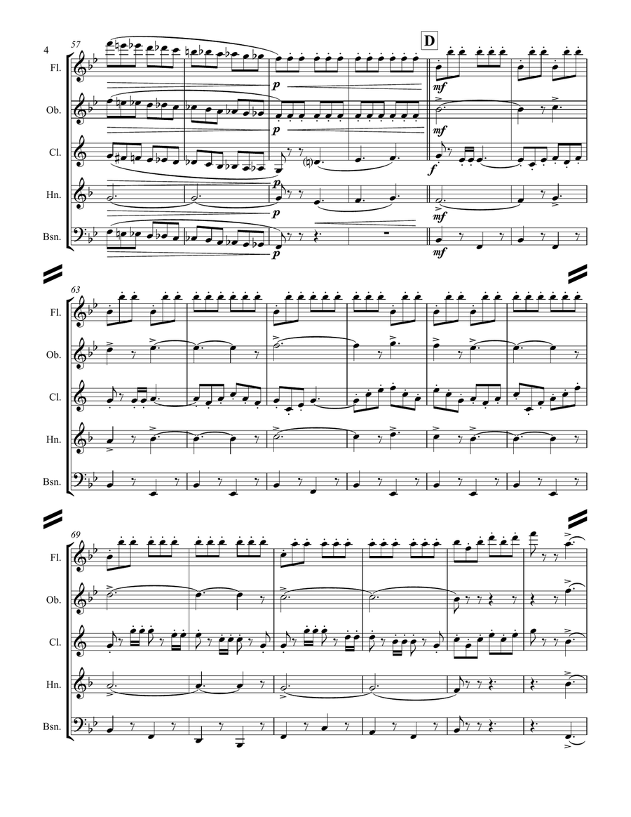 March Grandioso (for Woodwind Quintet) Woodwind Quintet scores gallery preview page 5
