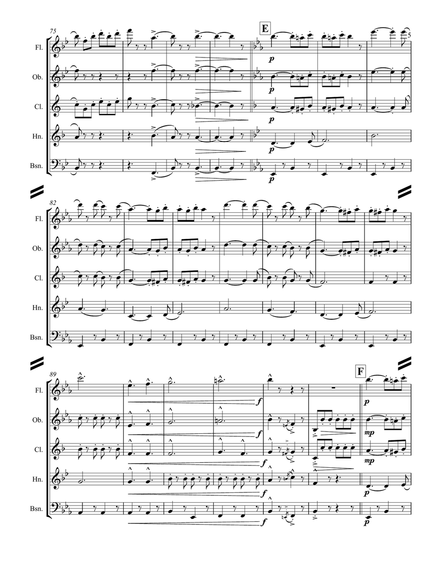 March Grandioso (for Woodwind Quintet) Woodwind Quintet scores gallery preview page 6
