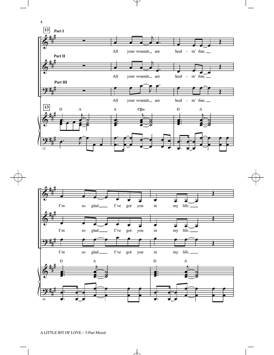 A Little Bit Of Love (arr. Roger Emerson) 3-Part scores gallery preview page 3