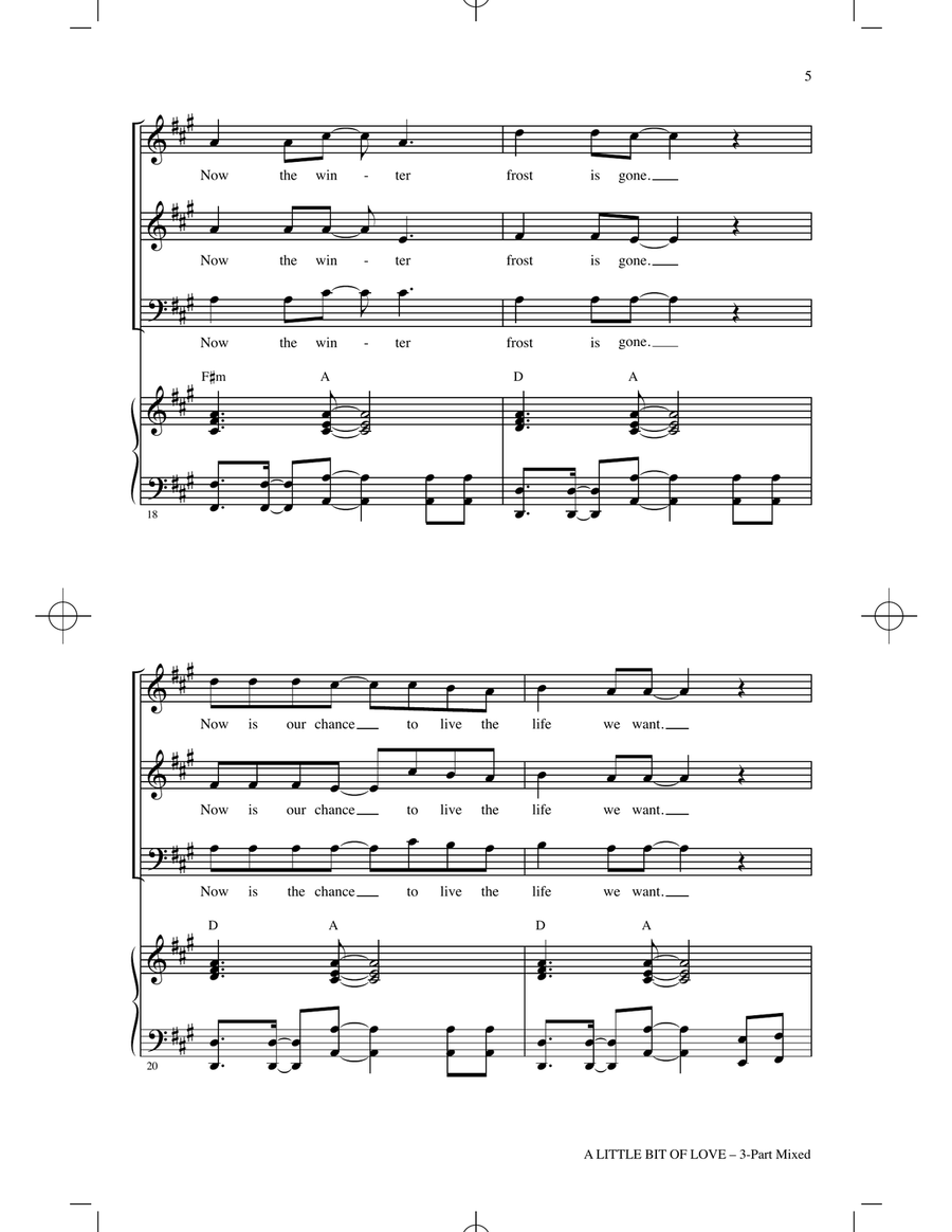 A Little Bit Of Love (arr. Roger Emerson) 3-Part scores gallery preview page 4
