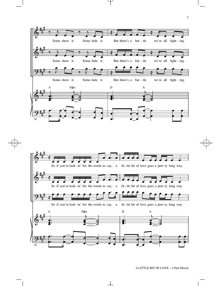 A Little Bit Of Love (arr. Roger Emerson) 3-Part scores gallery preview page 6