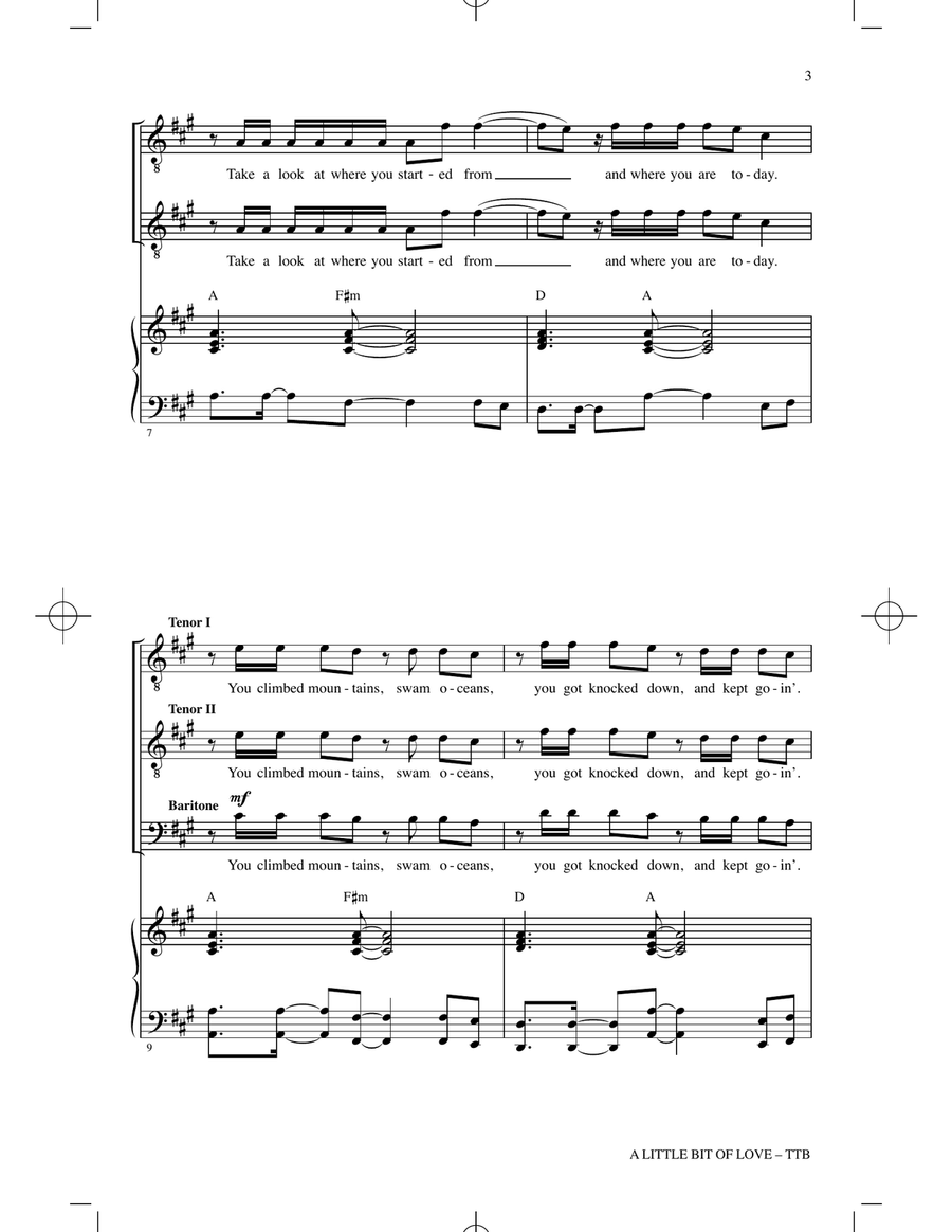 A Little Bit Of Love (arr. Roger Emerson) TTB scores gallery preview page 2