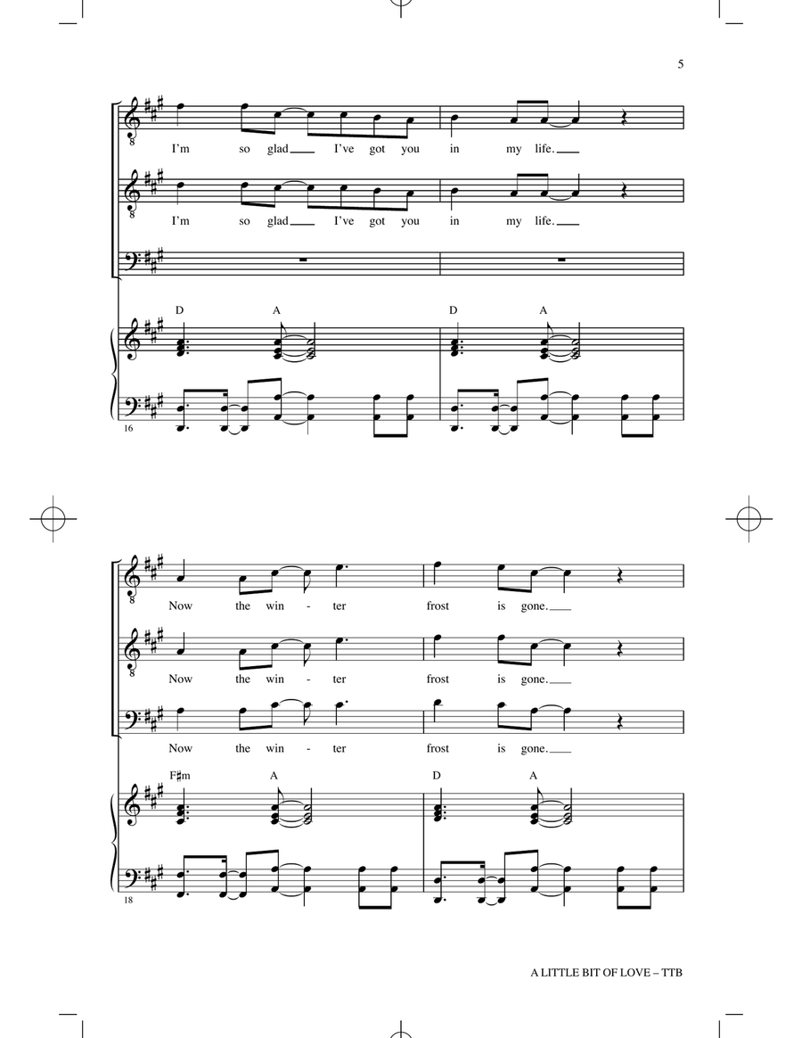 A Little Bit Of Love (arr. Roger Emerson) TTB scores gallery preview page 4