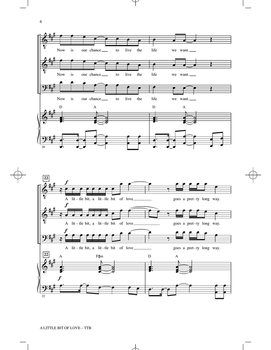 A Little Bit Of Love (arr. Roger Emerson) TTB scores gallery preview page 5