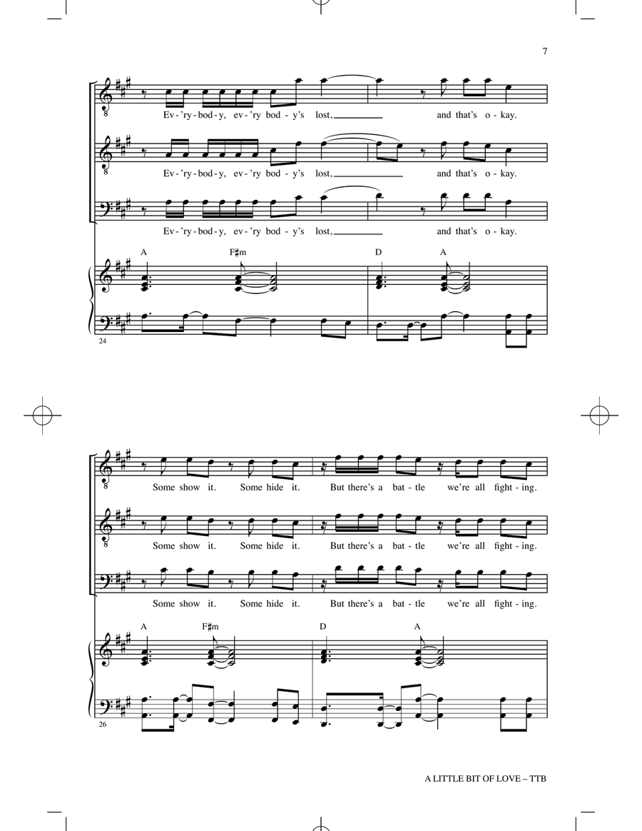 A Little Bit Of Love (arr. Roger Emerson) TTB scores gallery preview page 6