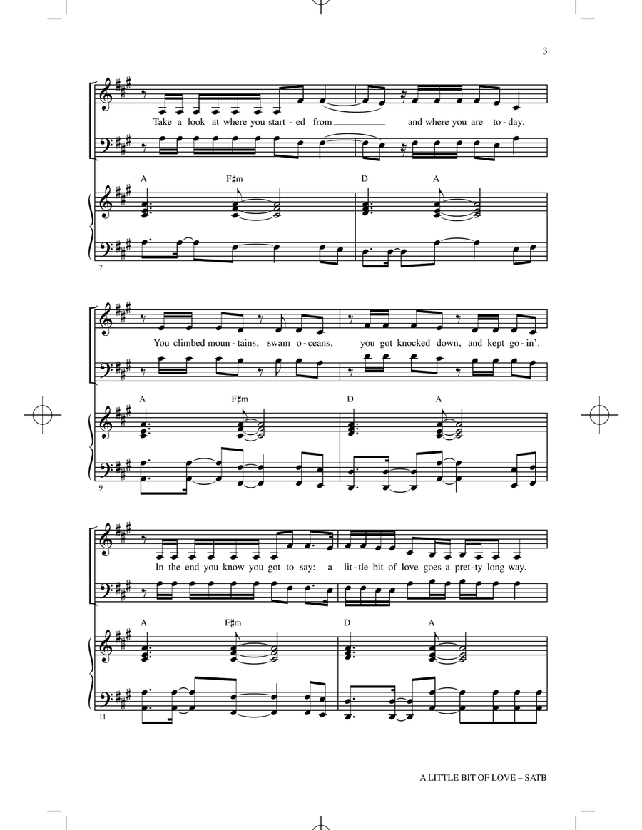 A Little Bit Of Love (arr. Roger Emerson) 4-Part scores gallery preview page 2