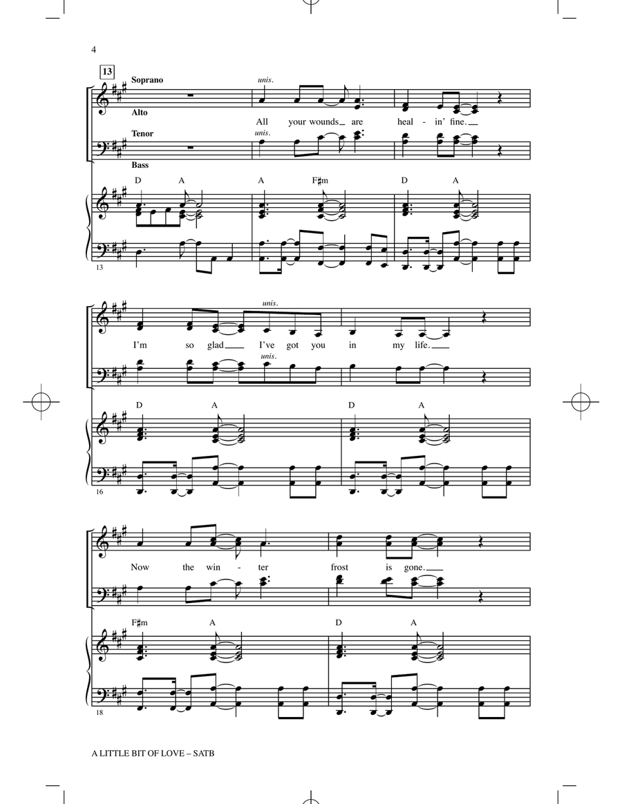 A Little Bit Of Love (arr. Roger Emerson) 4-Part scores gallery preview page 3
