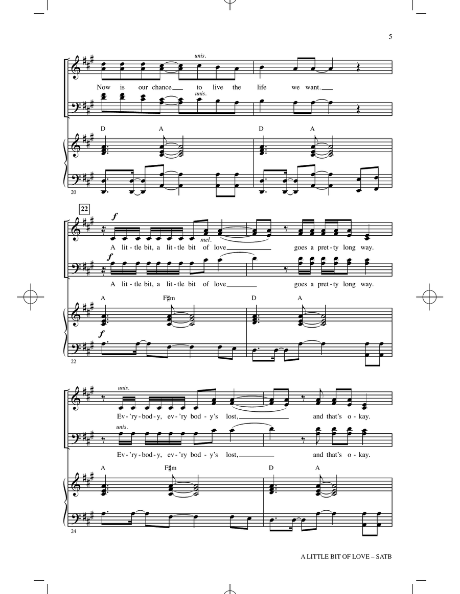 A Little Bit Of Love (arr. Roger Emerson) 4-Part scores gallery preview page 4