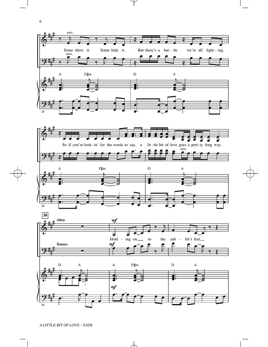 A Little Bit Of Love (arr. Roger Emerson) 4-Part scores gallery preview page 5