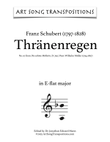 SCHUBERT: Thränenregen, D. 795 no. 10 (transposed to E-flat major)