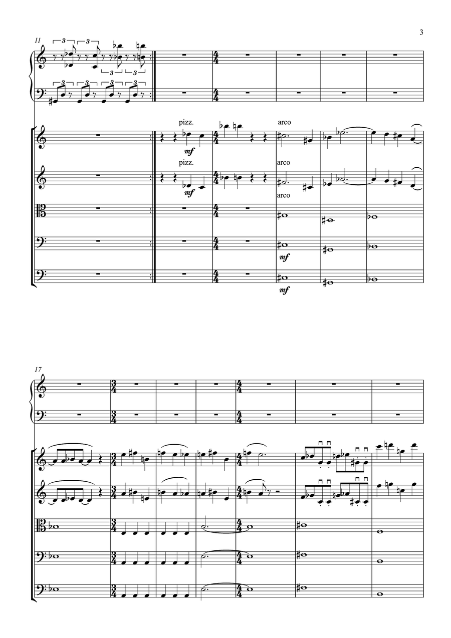 Concierto 1 para Arpa y Orquesta de Cuerdas String Orchestra scores gallery preview page 4
