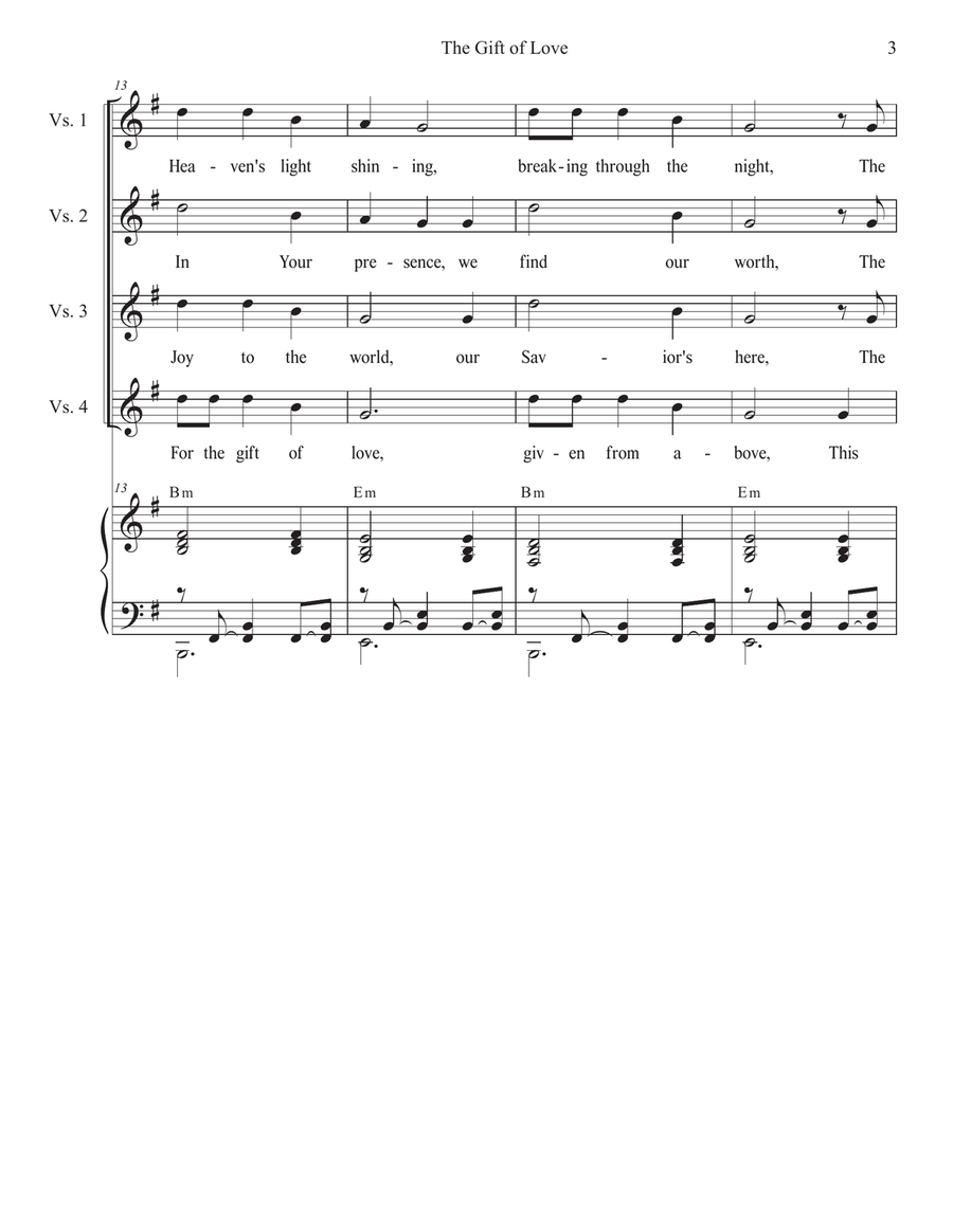 The Gift of Love (2-part choir - (SA) SA scores gallery preview page 3