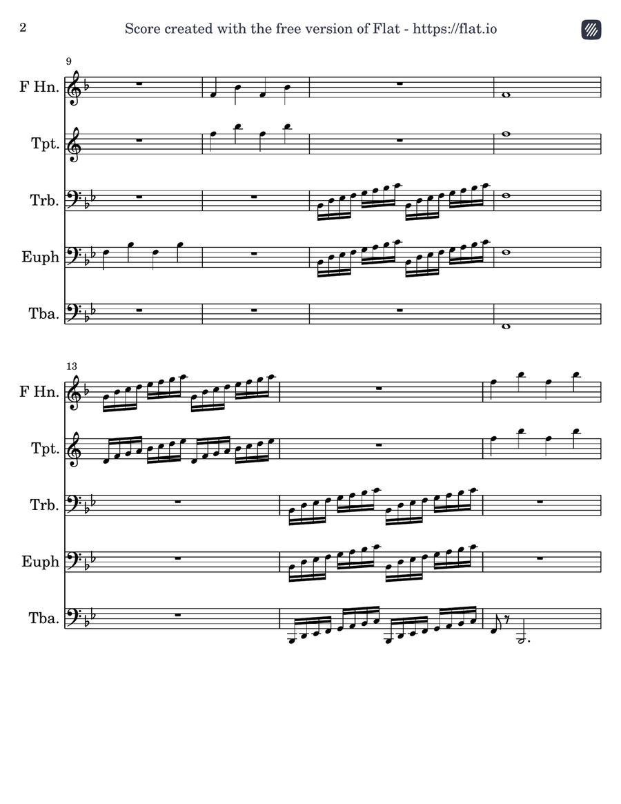 A Brass Fanfare - Score Only Brass Ensemble scores gallery preview page 2