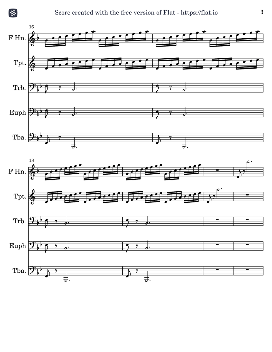 A Brass Fanfare - Score Only Brass Ensemble scores gallery preview page 3