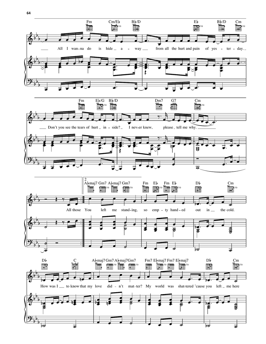 I Never Knew Piano, Vocal, Guitar - Digital Sheet Music page 3